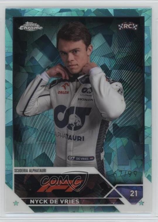 2023 Chrome Sapphire Edition Formula 1 F1 Drivers Aqua 67/99 Nyck De Vries j8o