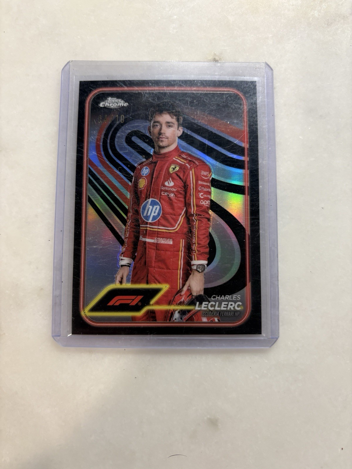 2024 Topps Chrome F1 Charles Leclerc #3 Black Refractor 4/10