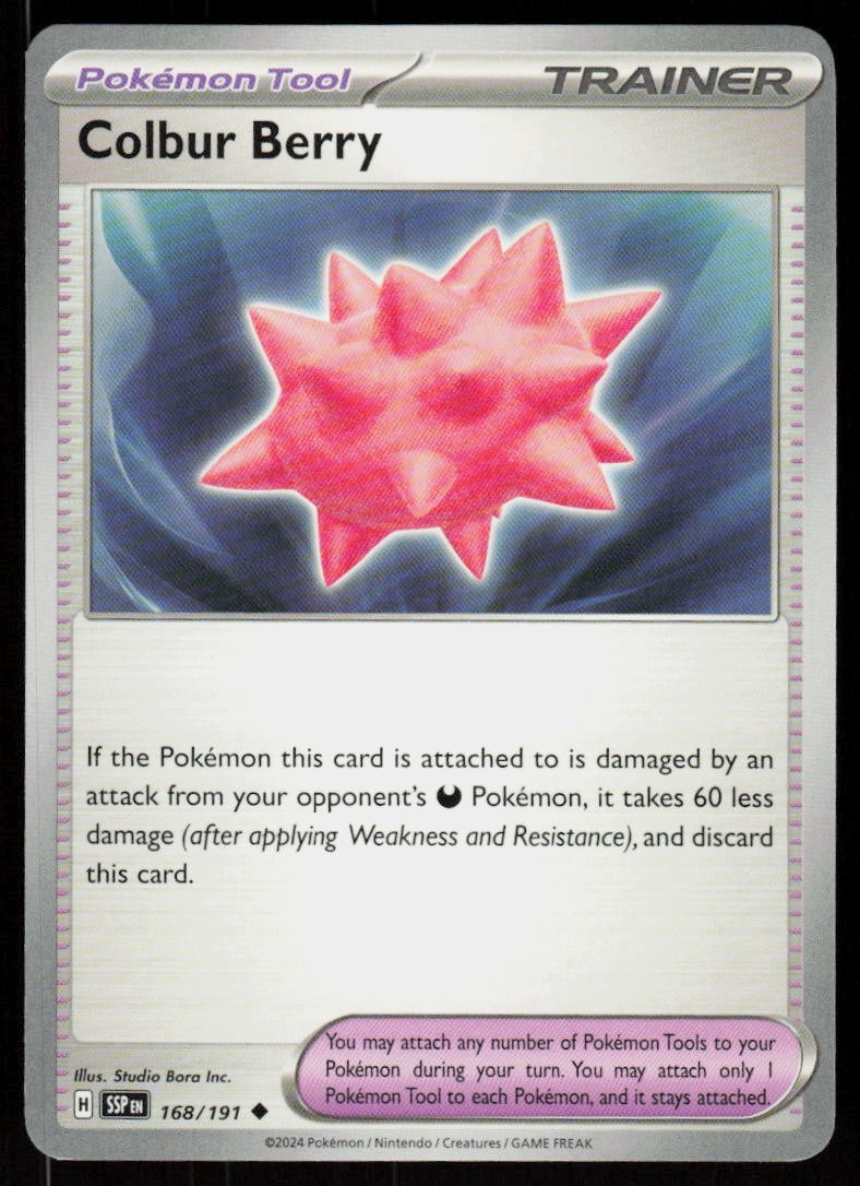 Colbur Berry 168/191 Uncommon Surging Sparks Pokemon Near Mint