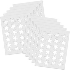 0.8" Diameter Silver Star Stickers - 720 Pcs, 30 Sheets - 720 Pieces,