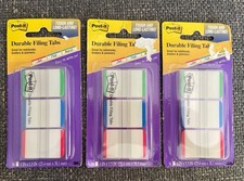 Vintage 3M Post-it Durable Filing Tabs Write-on 1" x 1.5" 36 Tabs lot of 3 2006