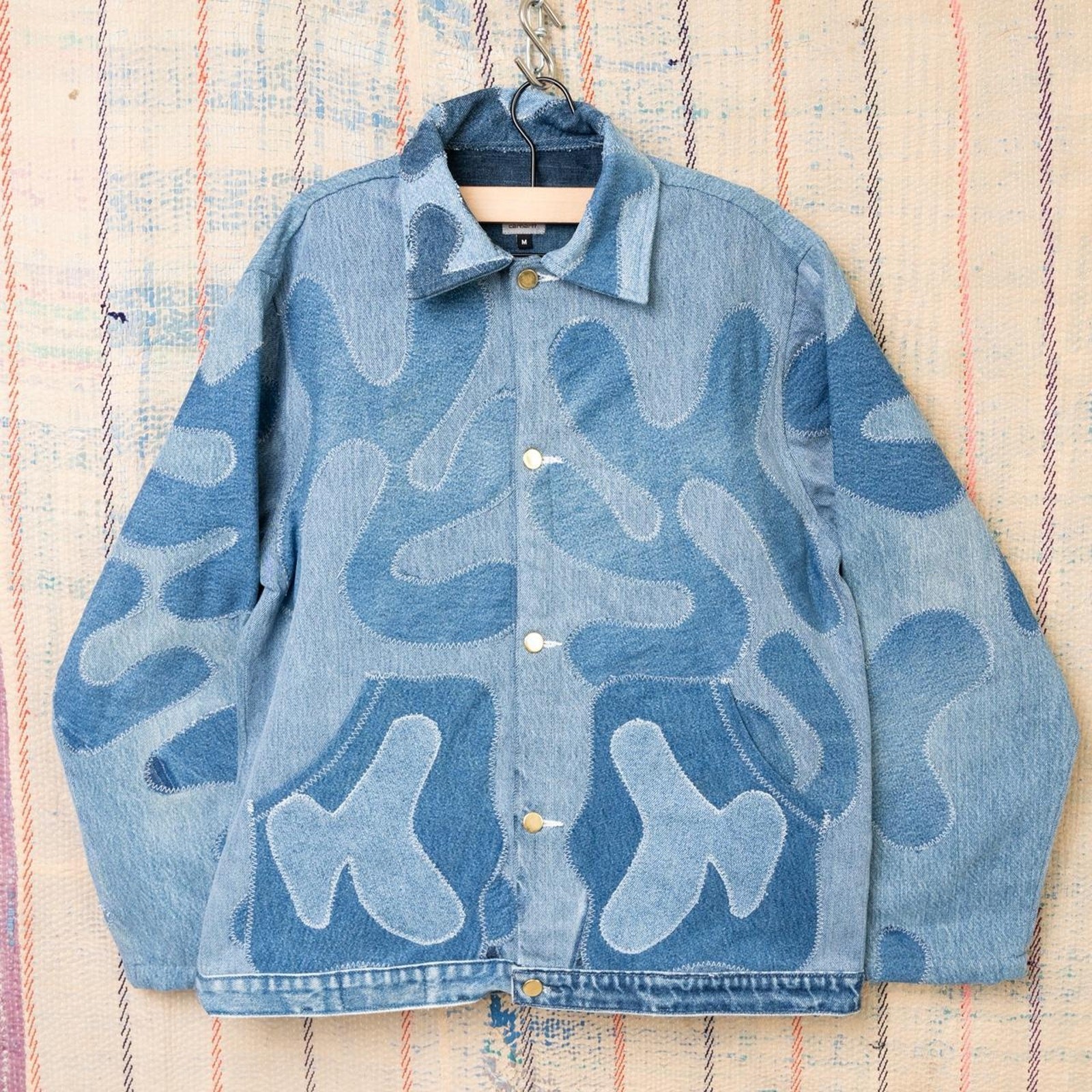 Custom upcycled patchwork denim jacket - image 1