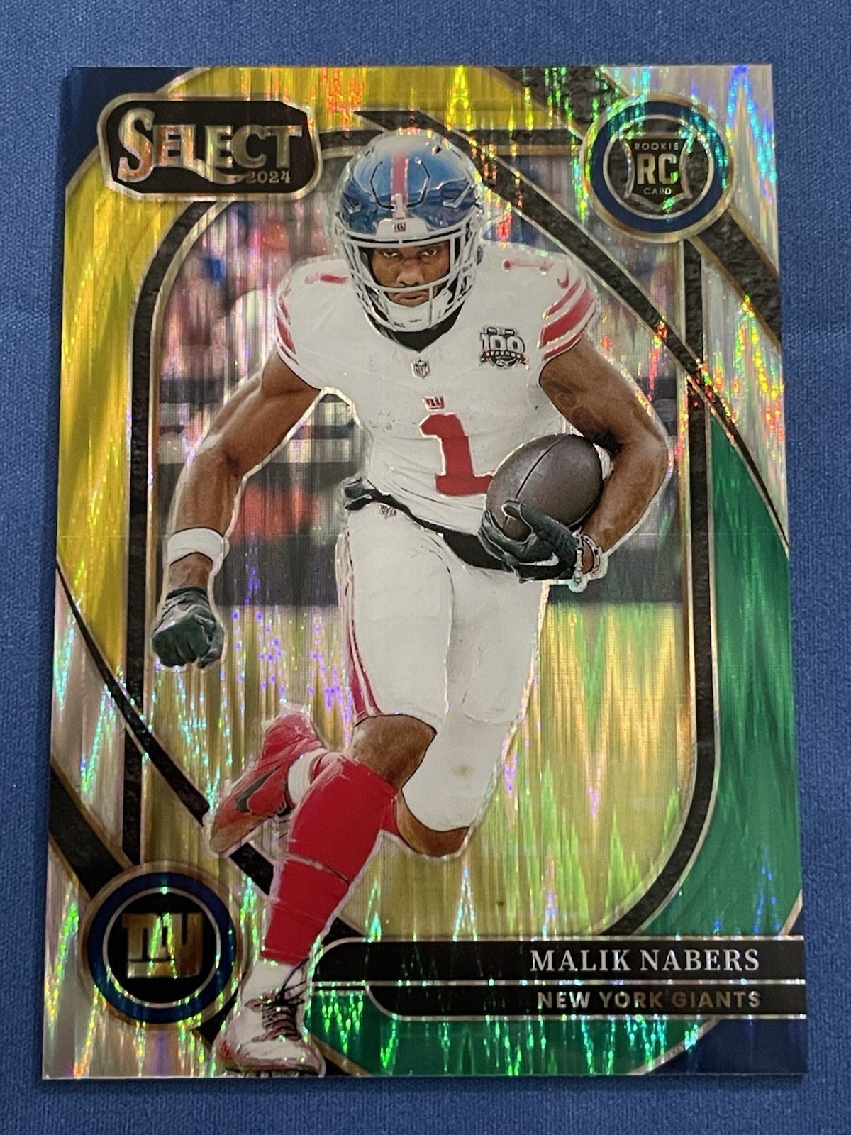 2024 Select Malik Nabers Club Level Yellow & Green Shock RC #220 🔥🔥