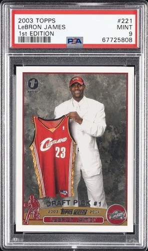 2003 TOPPS 1ST EDITION #221 LEBRON JAMES ROOKIE RC PSA 9
