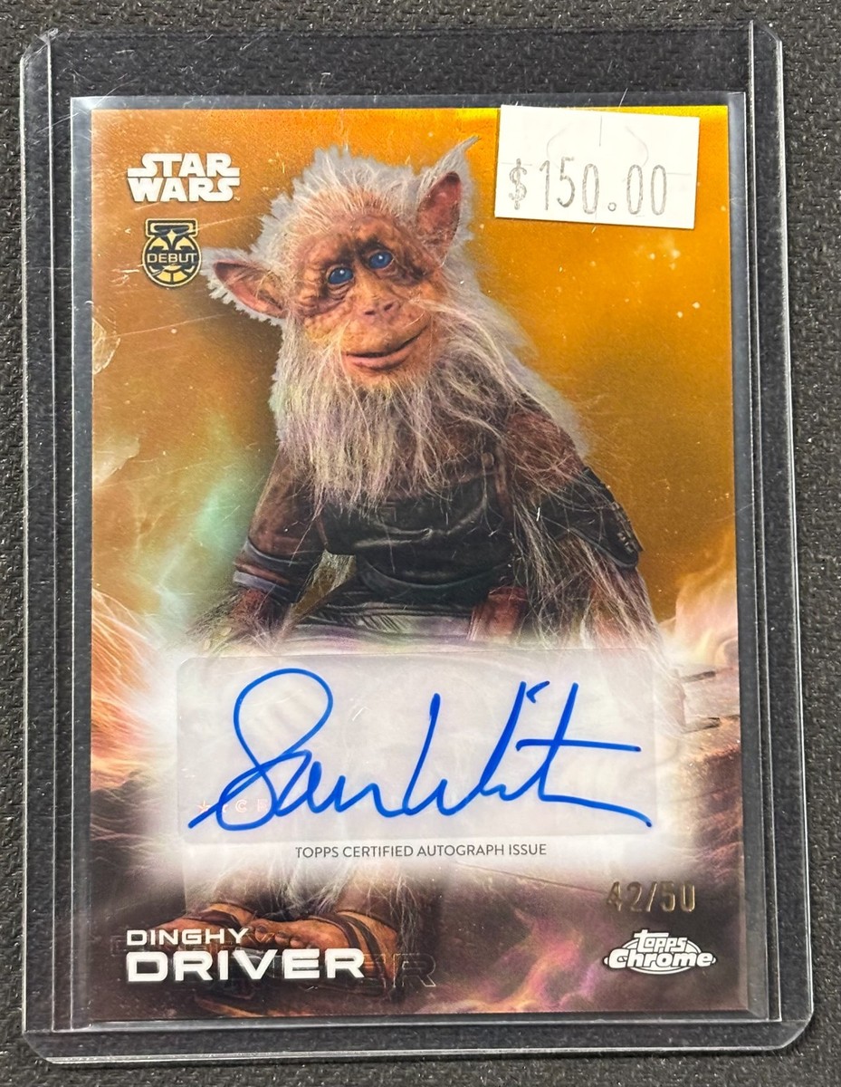 2025 Topps Chrome Star Wars Sam Witwer As Dinghy Driver GOLD
