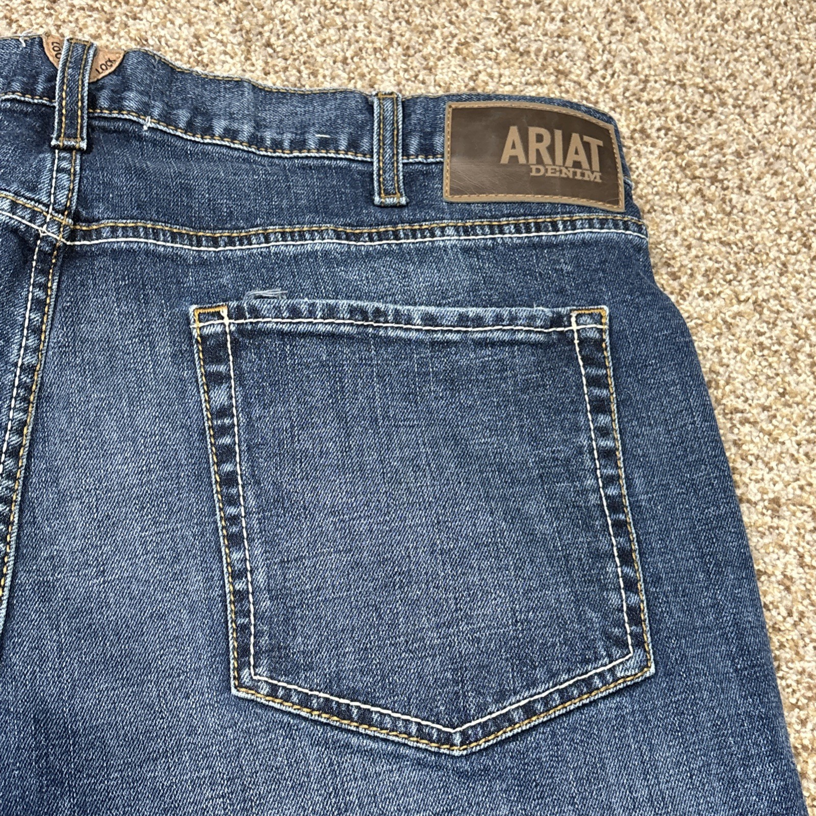 Ariat Denim M5 Jeans Straight Fit Straight Leg Mens 40x32 Heath Wash Fits 39x31 - View 18