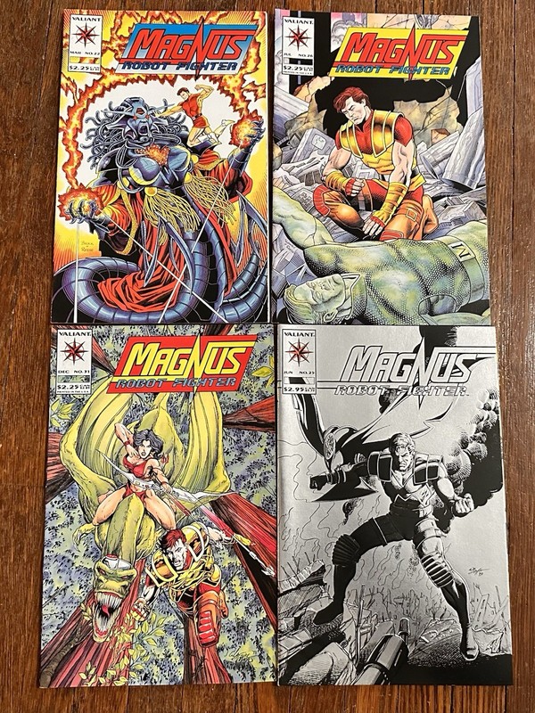 Vintage 90s Magnus Robot Fighter # 22, 25, 26, 31 Valiant Comic Book Lot Of 4 