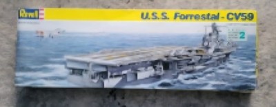 Revell U.S.S. Forrestal CV59 Aircraft Carrier Model Kit #5022 1:542 Scale