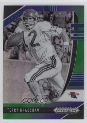 2020 Panini Prizm Draft Picks Purple & Green 77/199 Terry Bradshaw #92 HOF 1u5y