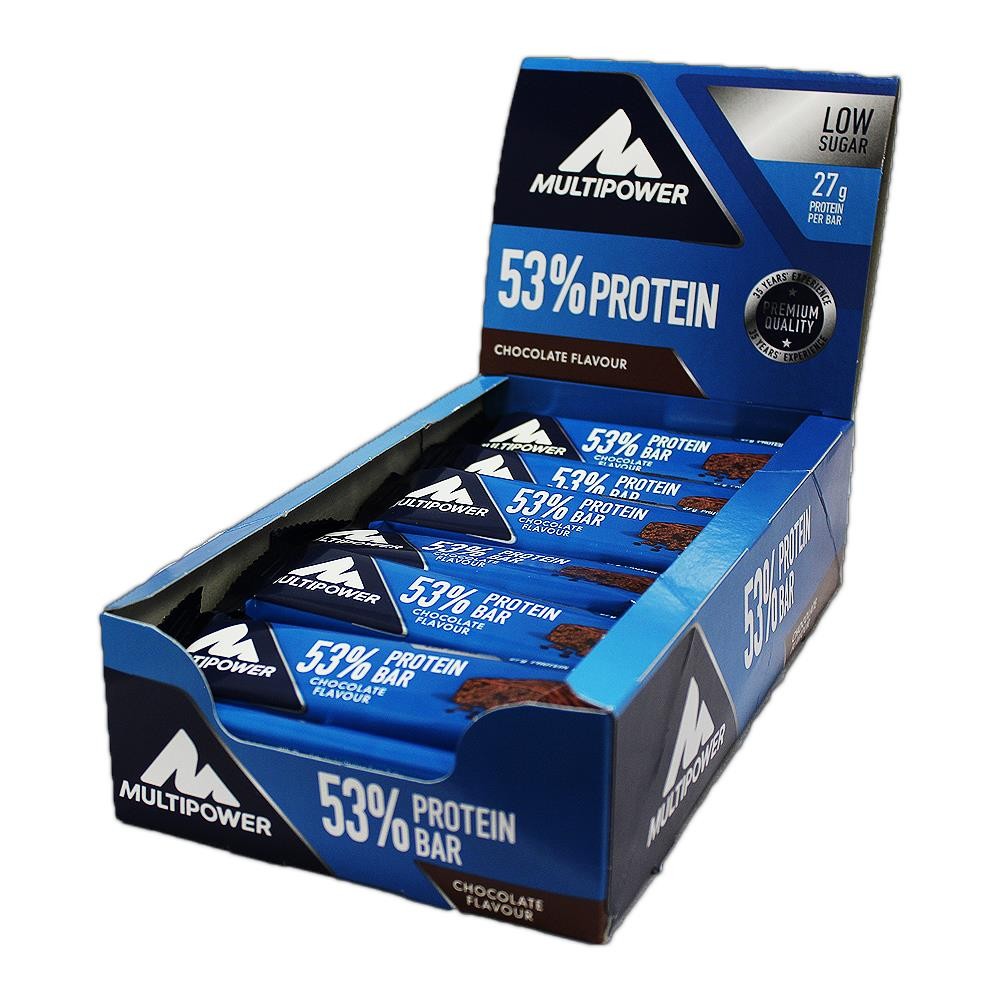 (51,83 евро/кг) Батончик Multipower с 53% протеином, 12 х 45 г Riegel - Eiweiß Aminos (Ригель - Эйвейс Аминокислос)