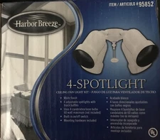 Harbor Breeze 4-Light White Ceiling Fan SpotLight Kit  NOS