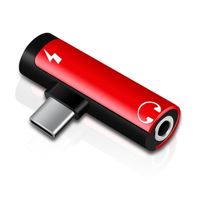 Kopfhörer 2-in-1 Typ C Dual-Port Audio Adapter zu 3,5 mm Jack für Xiaomi Huawei