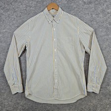 J Crew Men's Multicolor Striped Button Down Size M Secret Wash Shirting Classic