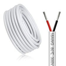 Kabel 5 Meter 18AWG 2x0,75mm² Weiß Verlängerungskabel Kupfer flexibel