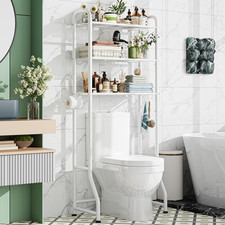 over the Toilet Storage Rack, Metal 3 Tier Bathroom Organizer Shelf with Paper H