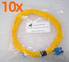Lot of 10 LC to SC Single-Mode Duplex Fiber Patch Cable 12m 9/125 CB-FB-720012