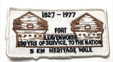 Parche de colección Fort Leavenworth 1827-1977, 150 años de servicio, 5 km 2,25x5"