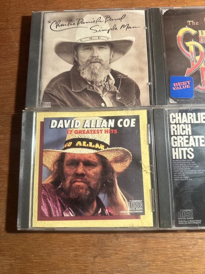 Lot Of 4 Country Classics CDs Charlie Daniel’s, David Allan Coe, & Charlie Rich - Image 3 of 4