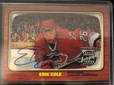 2002-03 Topps Heritage Autographs Erik Cole Auto Carolina Hurricanes #RO-CEL