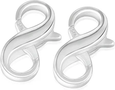 2 Pcs Lobster Clasp 925 Sterling Silver Double Opening Lobster Clasp and Closure