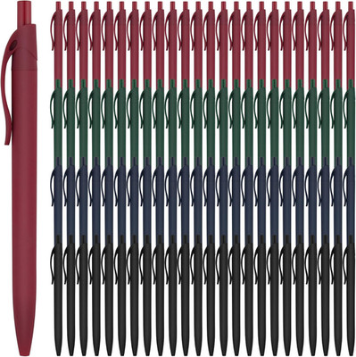 Pens Bulk, 200 Pack No Bleed Black Pens, Retractable Ballpoint Pens, Medium Poin