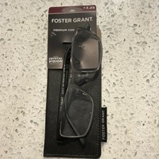 Foster Grant 3.25 Crystal Vision Premium Construction Reading Glasses Black