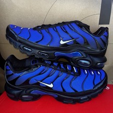NEW Nike Air Max Plus Premium Black Racer Blue NBY FQ7331-001 Men Size 9.5
