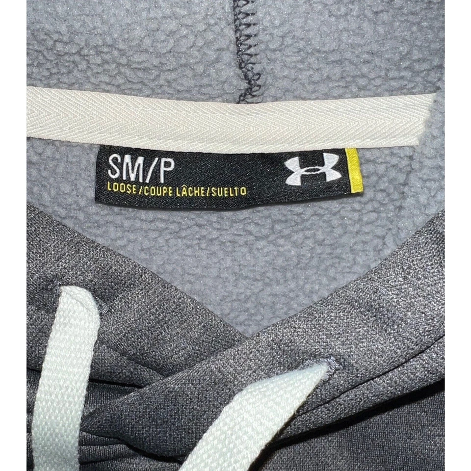 Under Armour Women's Small Pullover Hoodie Sweatshirt Storm Gray Teal Aqua - Image 3 of 4