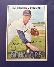 1967 TOPPS #291 JIM HANNAN WASHINGTON SENATORS PITCHER  *FREE SHIPPING*