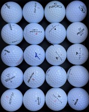 50 Mint 5A ASSORTED BRAND USED WHITE GOLF BALLS FREE SHIPPING