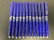 PILOT FriXion Ball Erasable Gel Ink Stick Pens, Fine Point, Blue Ink, 12-Pk