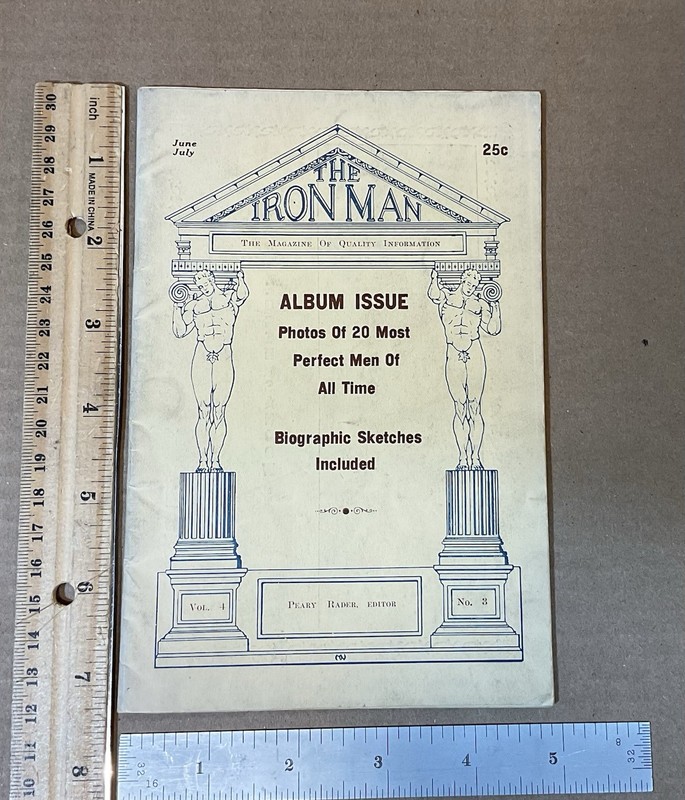 Vintage Antique The Iron Man Magazine Bodybuilding Physical Physique Vol.4 No.3