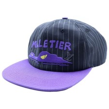LOUIS VUITTON Casquette Croco Martier Wool Baseball Cap Black Purple MP3408