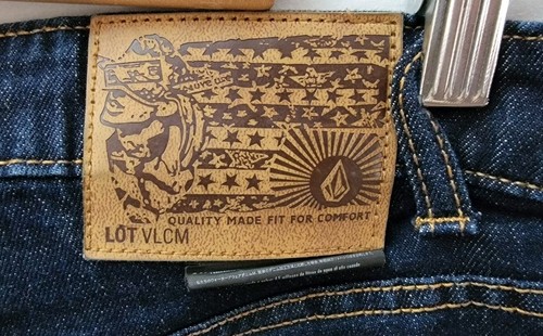 Mens Dark Denim Vocom Jeans Vorta Slim Straight Sz 34W X 30I Comfort - Picture 9 of 16