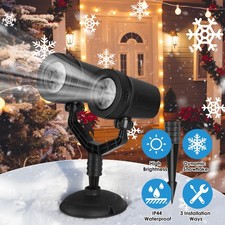 Snowflake LED Projector Light Indoor Outdoor Adjustable Heads Christmas Decor