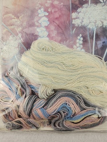Queen Ann's Lace and Chickadees Crewel Kit NIP 16"x20" Lena Liu "Summerlace" - Picture 5 of 5