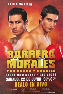 Original Marco Antonio Barrera vs. Erik Morales II Spanish Boxing Fight Poster