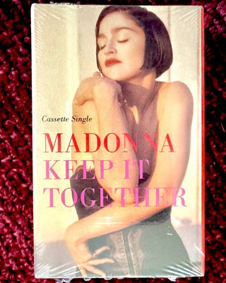 MADONNA KEEP IT TOGETHER CASSETTE SINGLE SEALED TAPE  US LP PROMO HYPE Slip Box