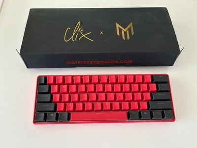 Clix x Matrix 60% Keyboard with Blue Switches *FOR PARTS, PLEASE READ