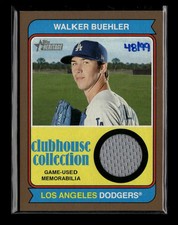 Walker Buehler 2023 Topps Heritage Clubhouse Collection Relics Gold GU-Mem #/99