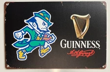 Guinness Beer Metal Sign - Notre Dame University Fighting Irish Stout