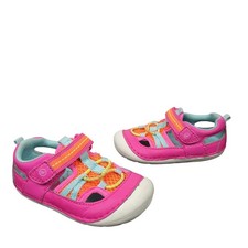 Stride Rite Baby Girl Tobias Soft Motion First Walker Shoes Sz 5M Pink Multi EUC
