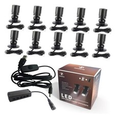 10 Lights Dimmable LED Cabinet Lights USB 5V Downlight for Model Display