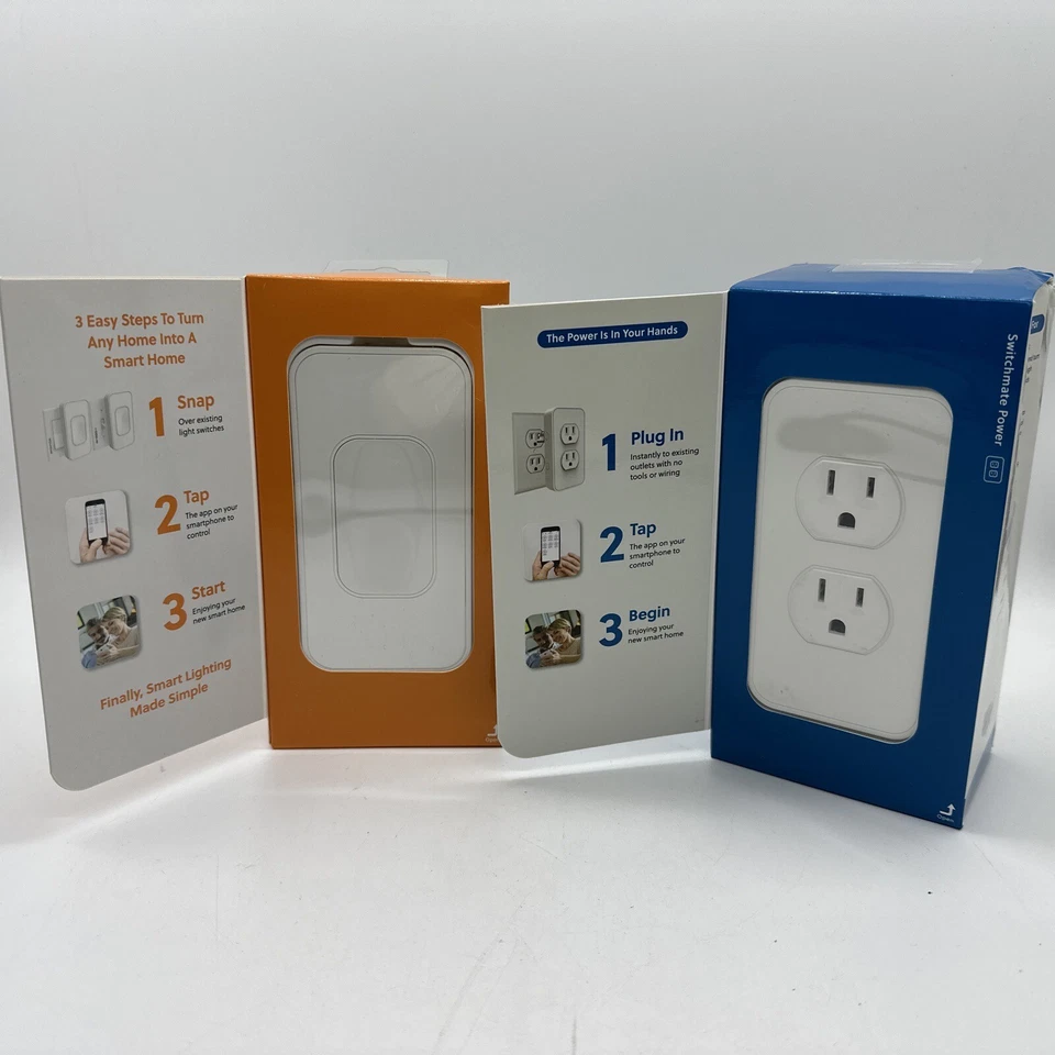 SWITCHMATE STARTER KIT Snap On Smart Lighting & Appliances That Listen NIB - Image 2 of 4