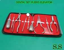 "9-Piece Dental Instrument Set - Pliers, Elevator, Wax Carver, Extraction DN-328