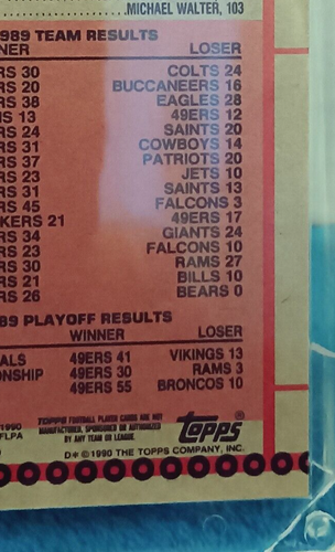 Tarjeta de fútbol americano Topps 1990 Montana to Craig a Winning Dou San Francisco 49ers #515 - Imagen 12 de 14