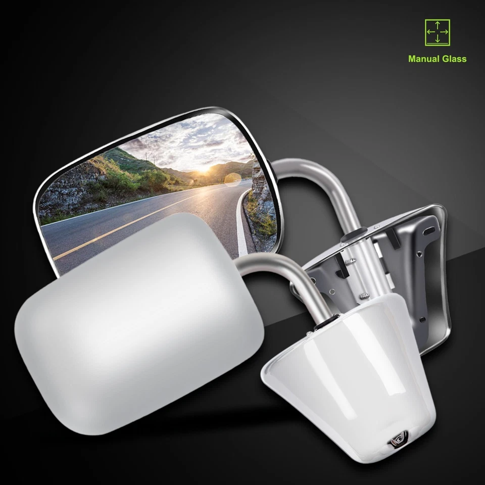 Par de espejos retrovisores manuales laterales para camioneta Chevy Blazer GMC C/K Suburban 1973-86 Foto 2 de 4