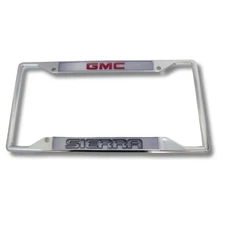 GMC Sierra Logo Triple Chrome Stainless License Plate Frame Official Licensed