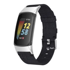 For Fitbit Charge 5 6 Nylon Woven Fabric Strap Wrist Band Watch Strap Bracelet