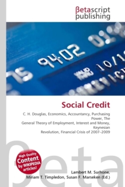 Lambert M. Surhone (u. A.) | Social Credit | Taschenbuch | Englisch